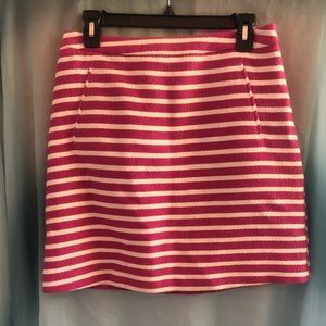 Halogen Pink white stripped skirt